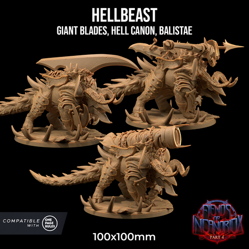 Hell Beast | Dragon Trappers Lodge | Fiends of Incandriox Army Part 4 | RESIN | Fantasy | DnD | RPG | Tabletop | Gaming | Miniature | BBEG