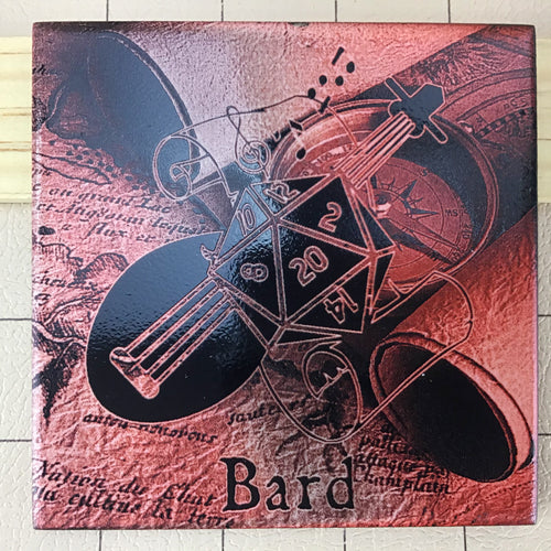 Red Hue - Laser Etched Roleplay Class Coasters, Beautifully Themed Photos, Twelve D&D Classes, Nature and Adventure, Build Your Own Set