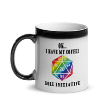 Rainbow Roll Initiative Magic Mug, Funny Gamer Mug, D20 Cup, Gift For Gamer, Gaming Gift, Office Gift, RPG Coffee Cup, Role Playing