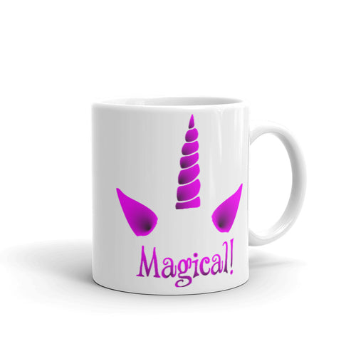 Magical Unicorn Horn Mug, Funny Unicorn Cup, Rainbow Unicorn Mug, Gift For Her, Gift For Him, Office Gift Ideas, Funny Mythical Creature
